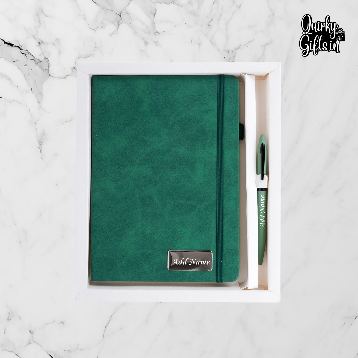 Personalized Diary & Pen set | Green