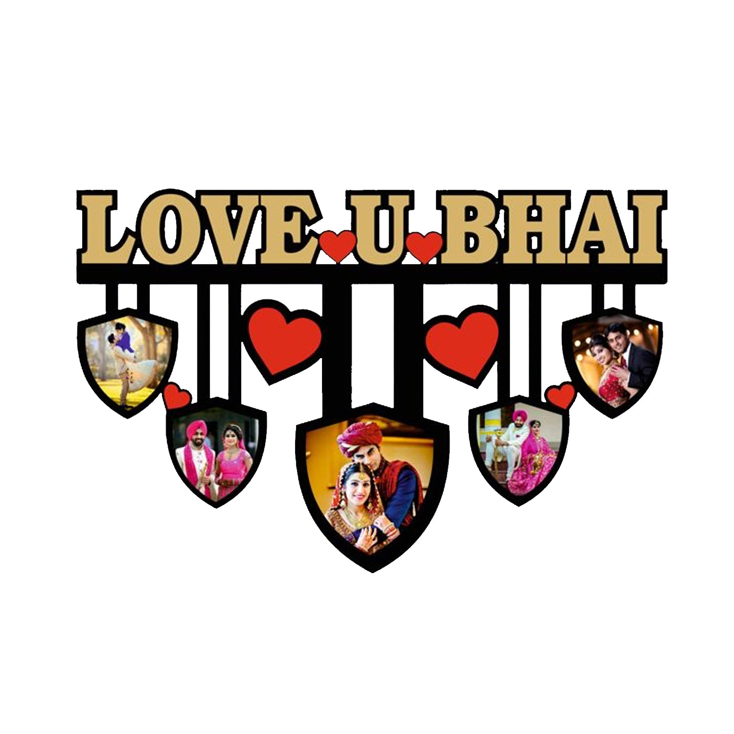 Love U Bhai wall frame