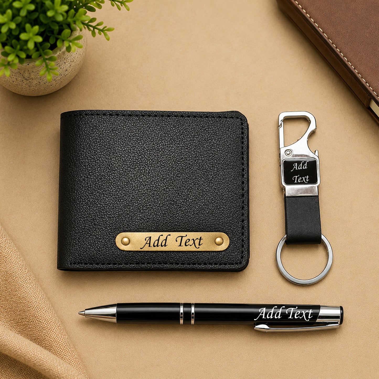 Personalized Wallet Set (Black)
