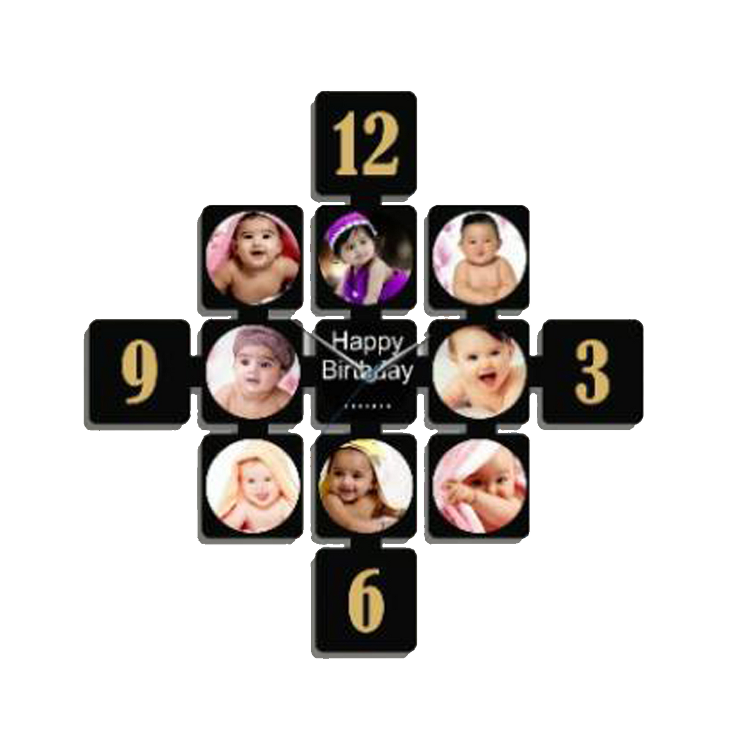 Happy Birthday Wall Clock | 16x16 inches