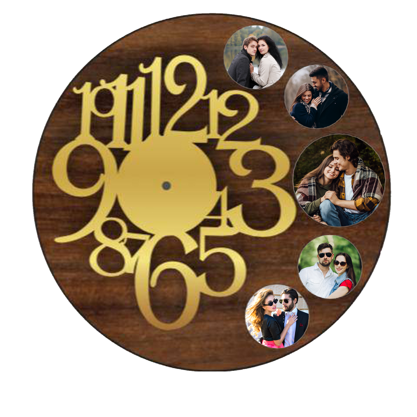 Round Shape Wall Clock with acrylic numbers | 16x16 inches