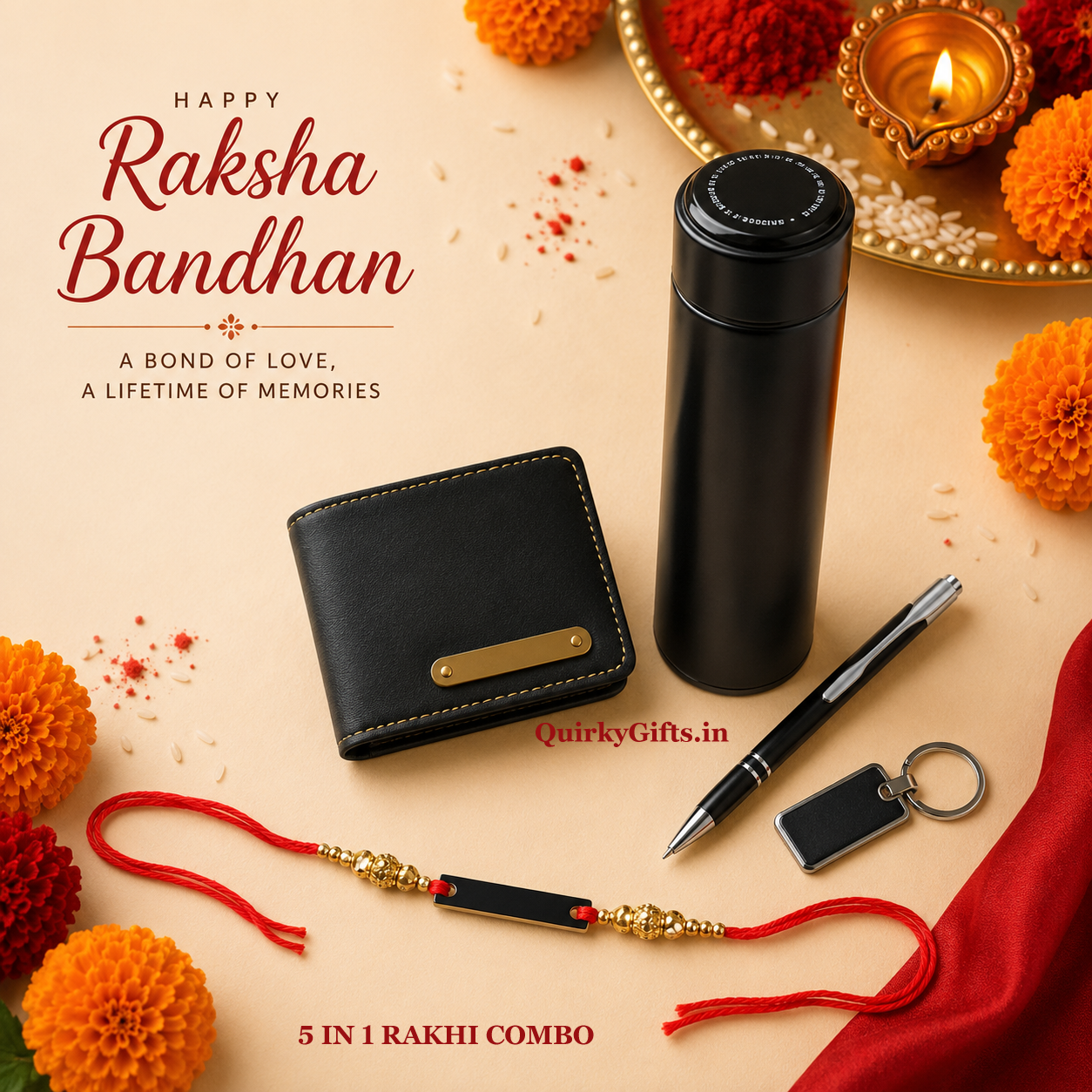 Personalized Raksha Bandhan 5-in-1 Gift Combo