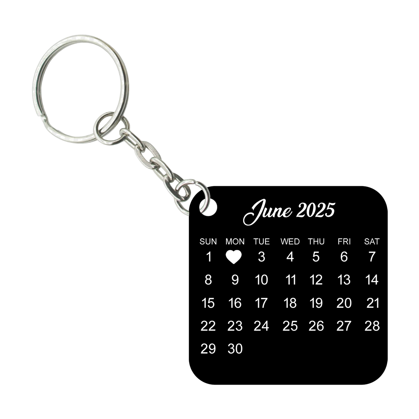 Customized Acrylic Black Keychain