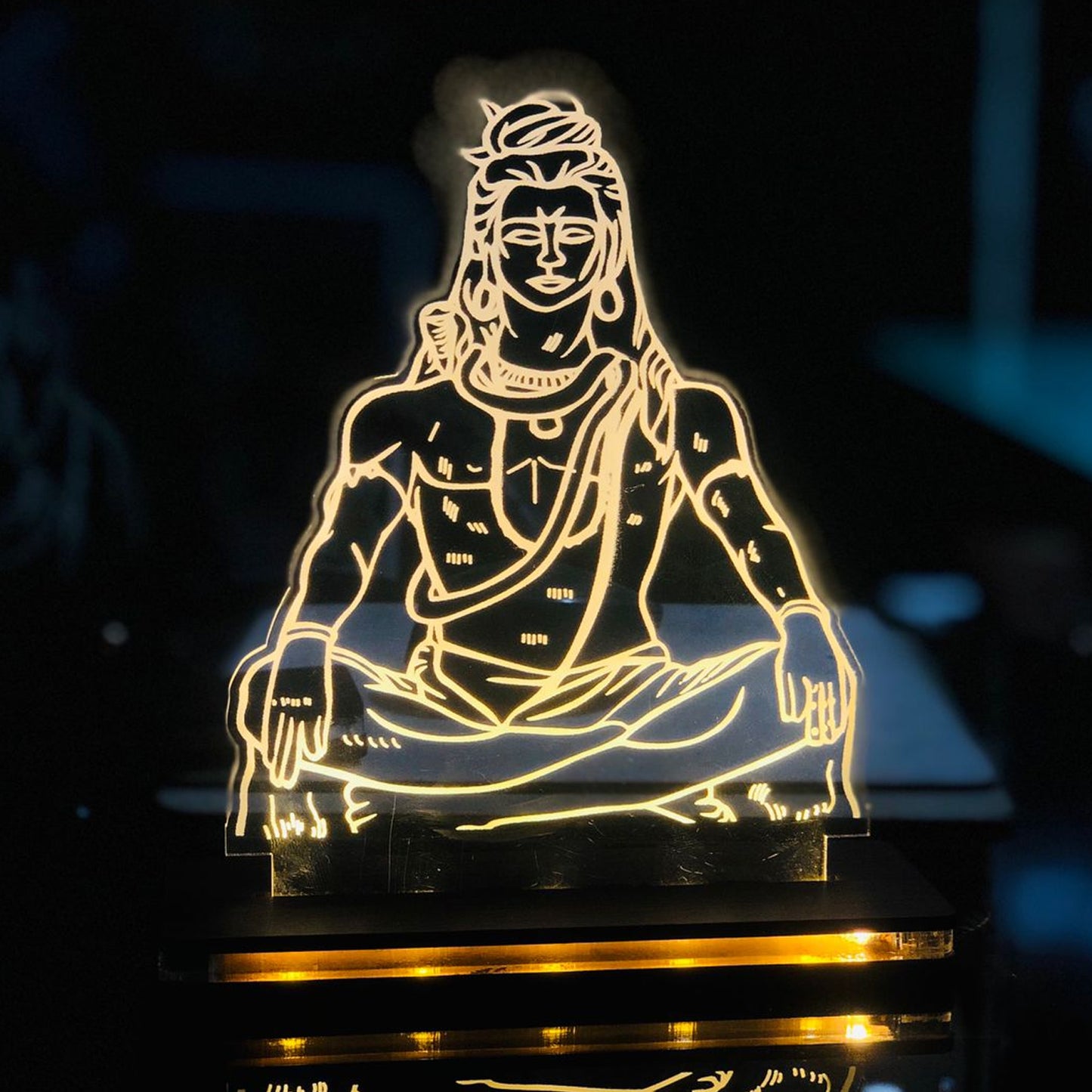 LED Acrylic Lord Shiva Table Frame