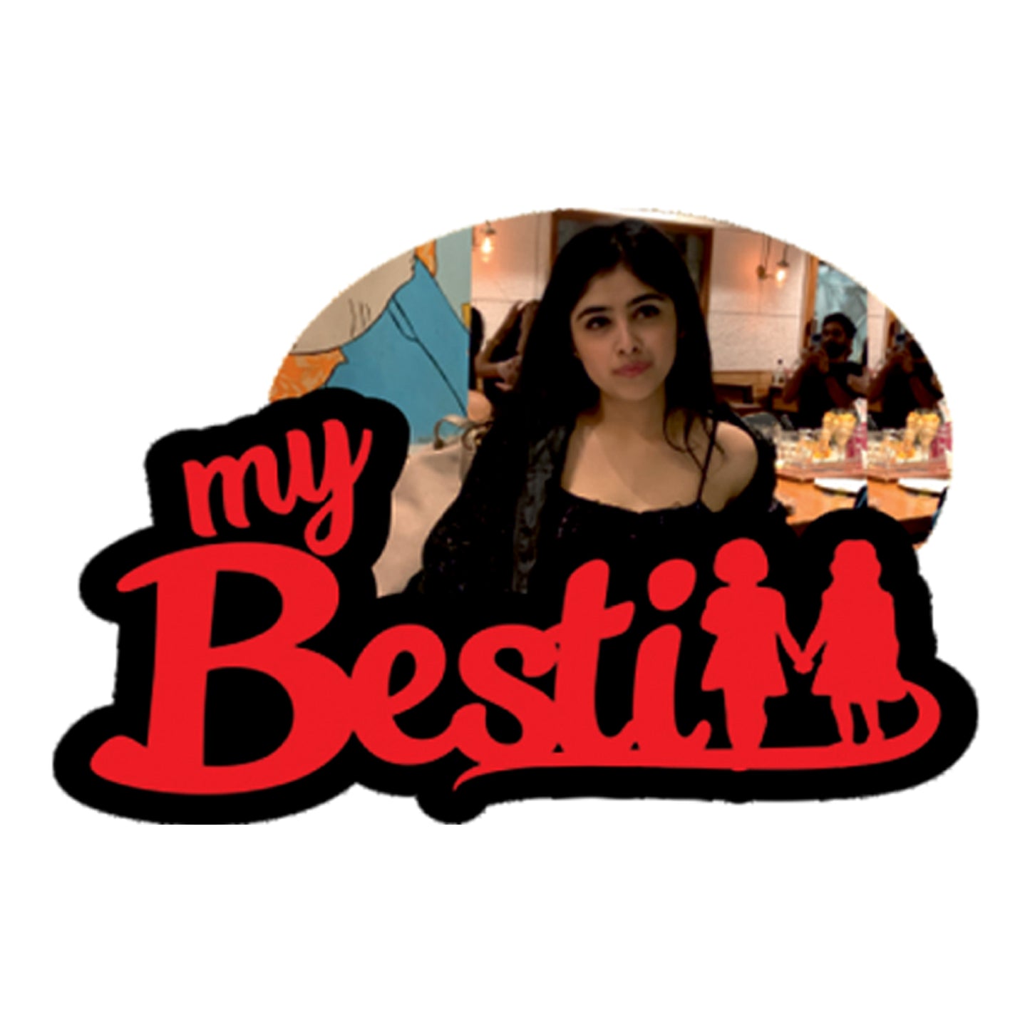 Personalized Wooden My Besti Table Frame