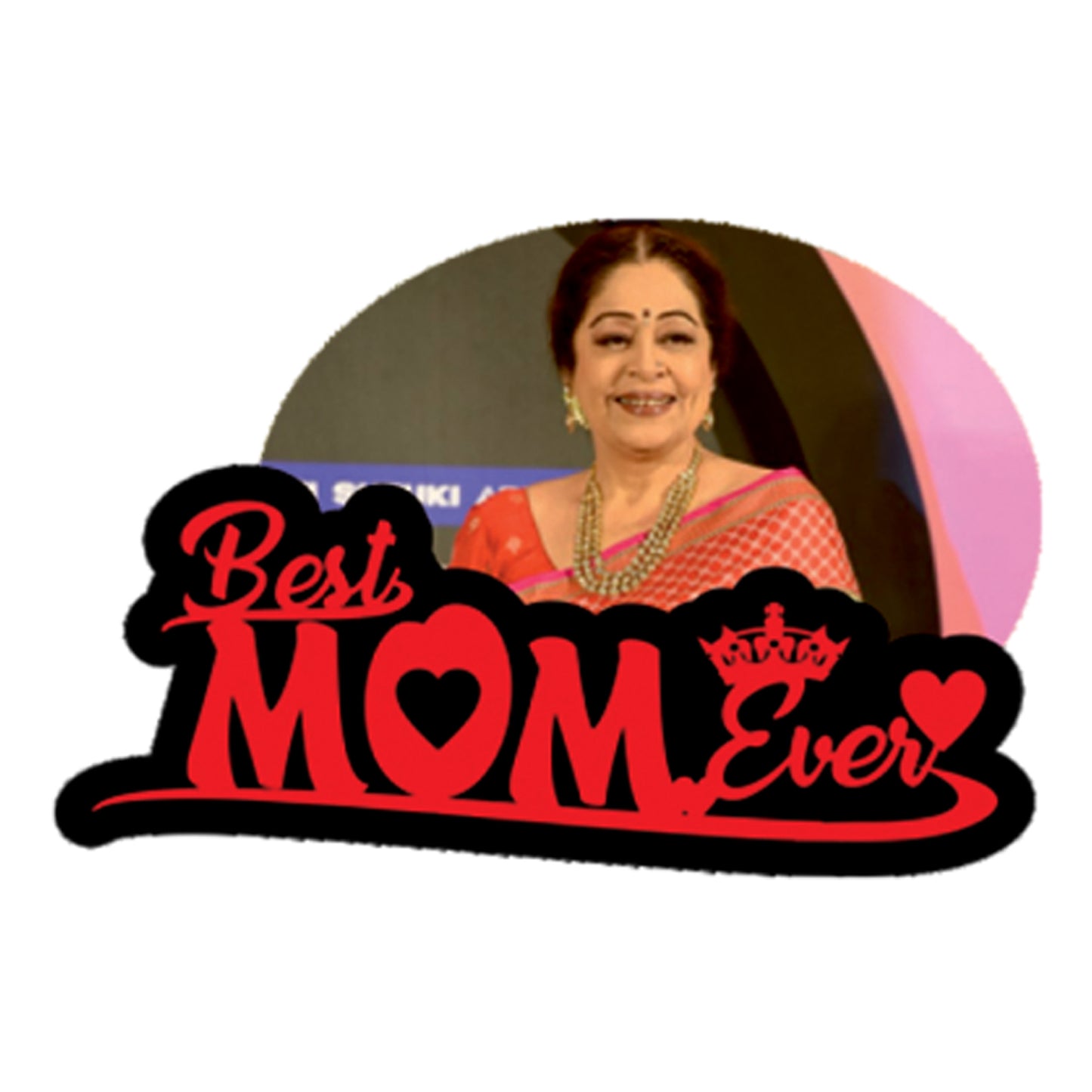 Personalized Wooden Best Mom Ever Table Frame