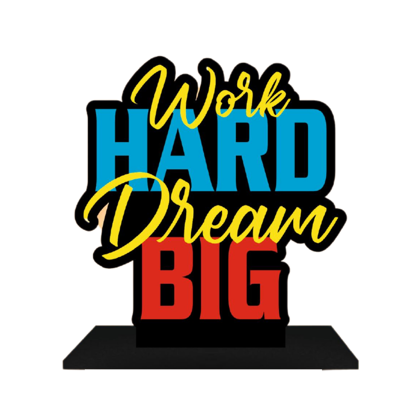 Motivational quote office desk frame | Work hard