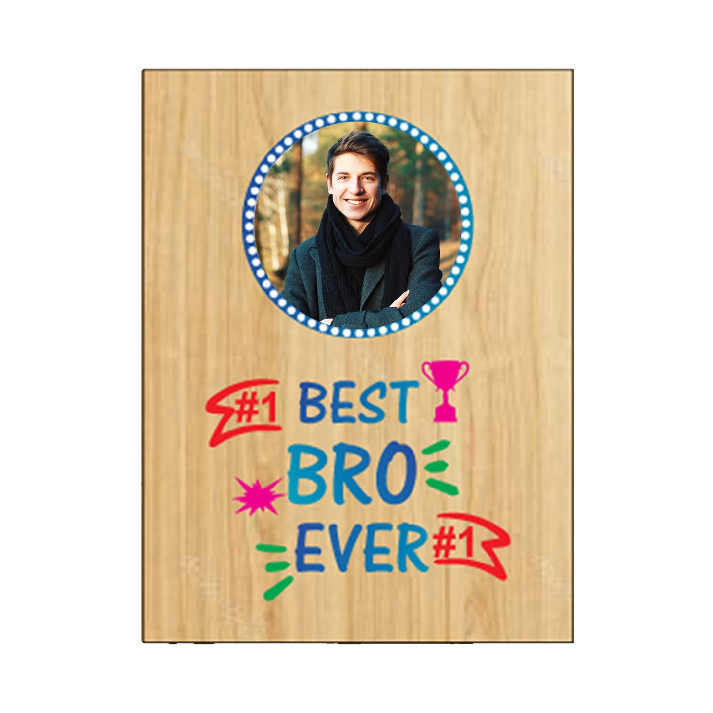 Natural Wooden Best Bro Ever Frame | N-5
