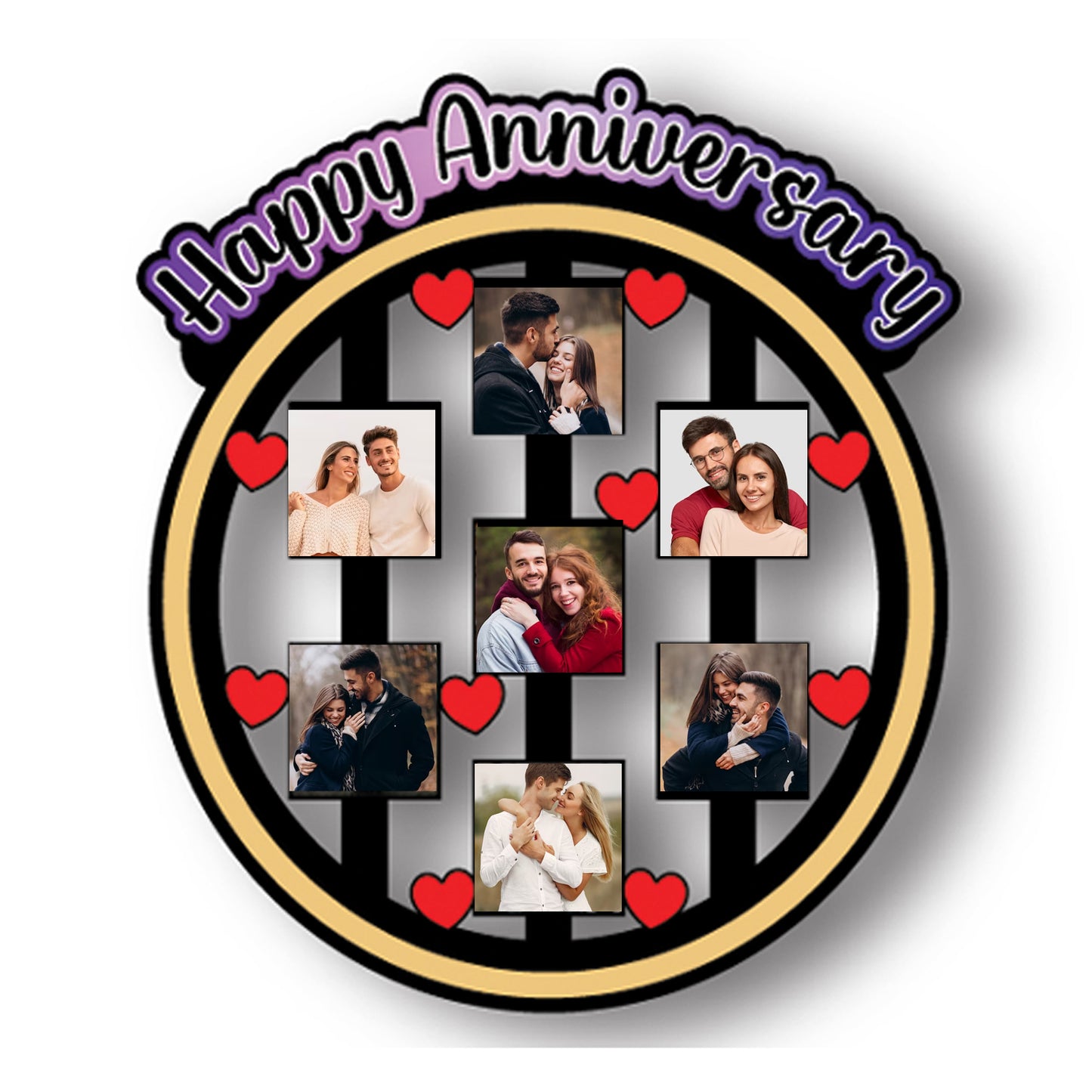 Happy Anniversary Neon Frame | 12 Inches