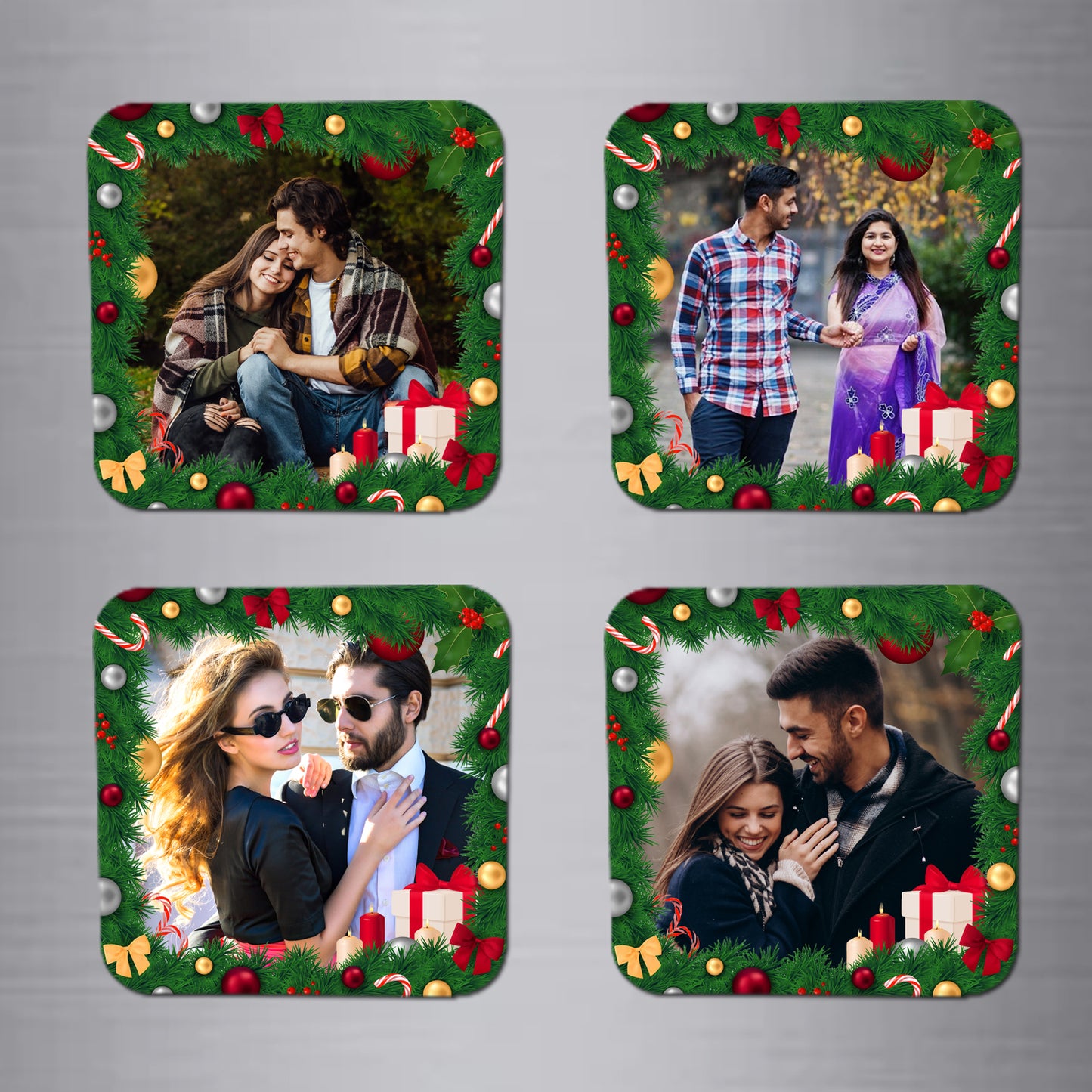 Customized Christmas Magnet | Pack of 4