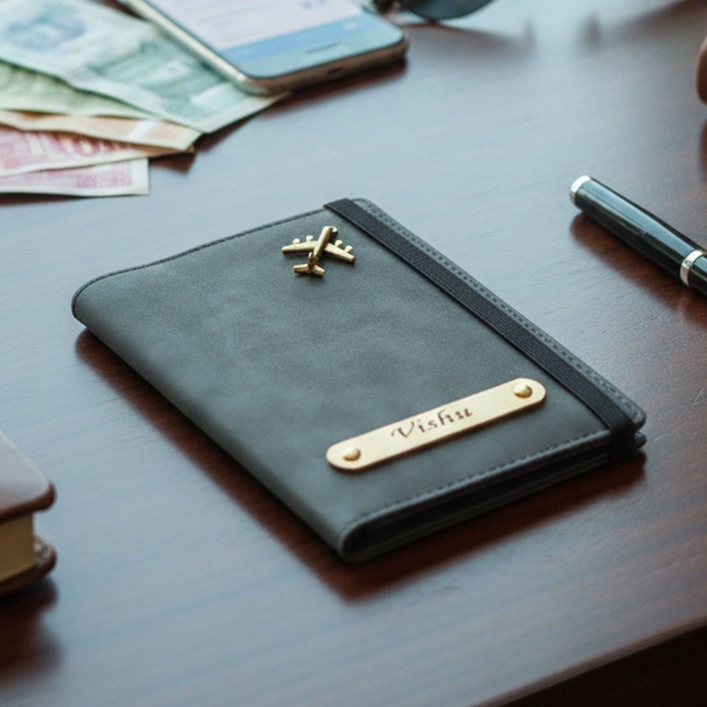 Personalized Passport Cover | Black