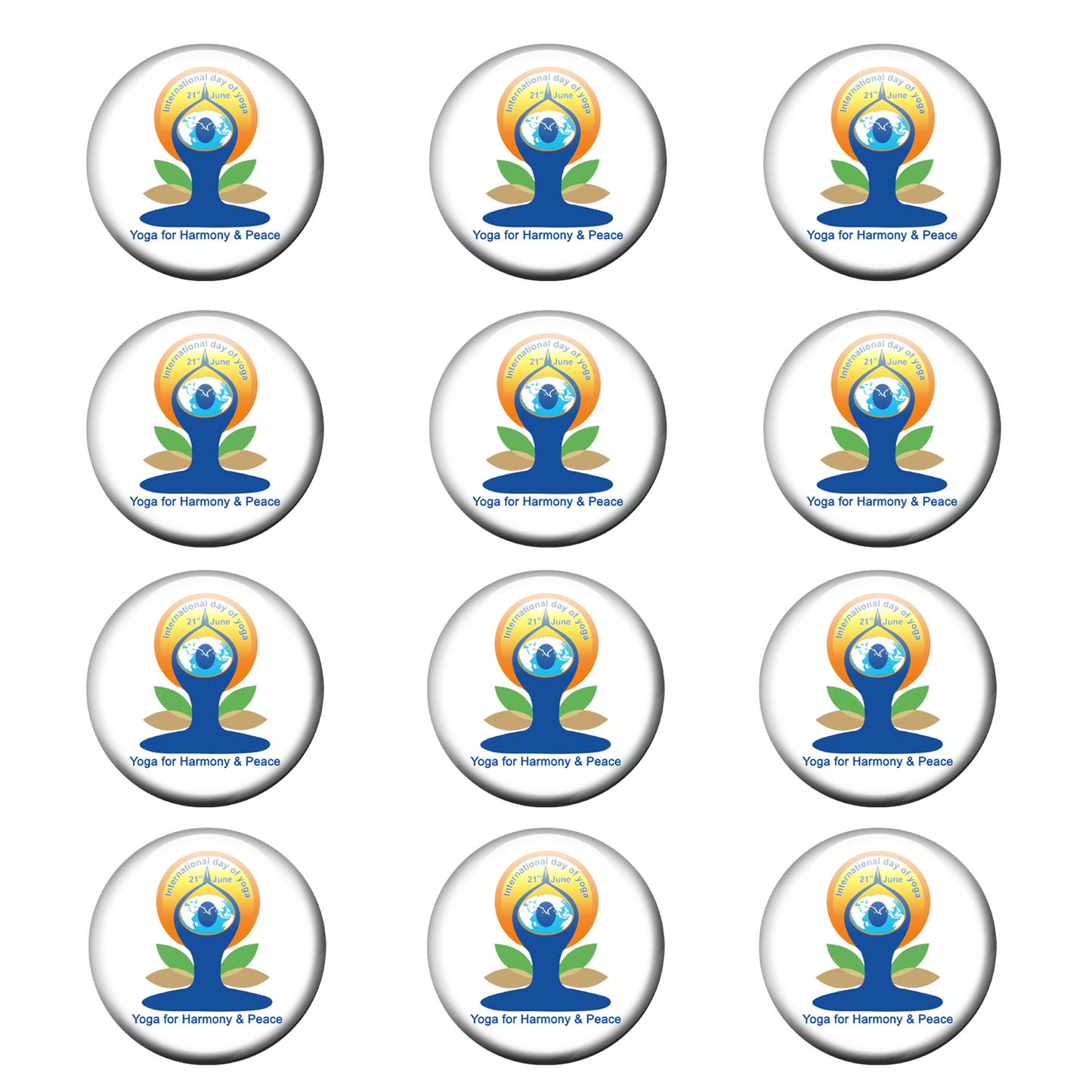 YOGA Badges | Pack of 12