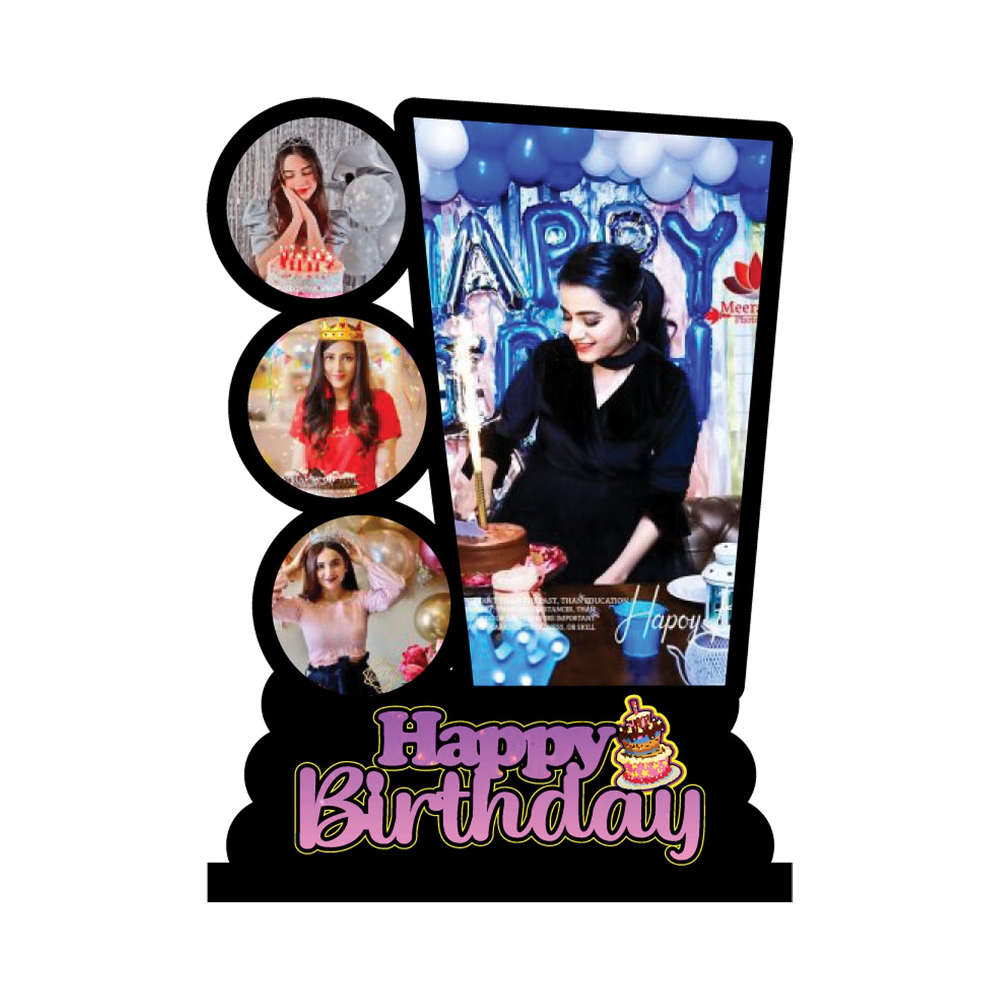 Happy Birthday Wooden Table Frame