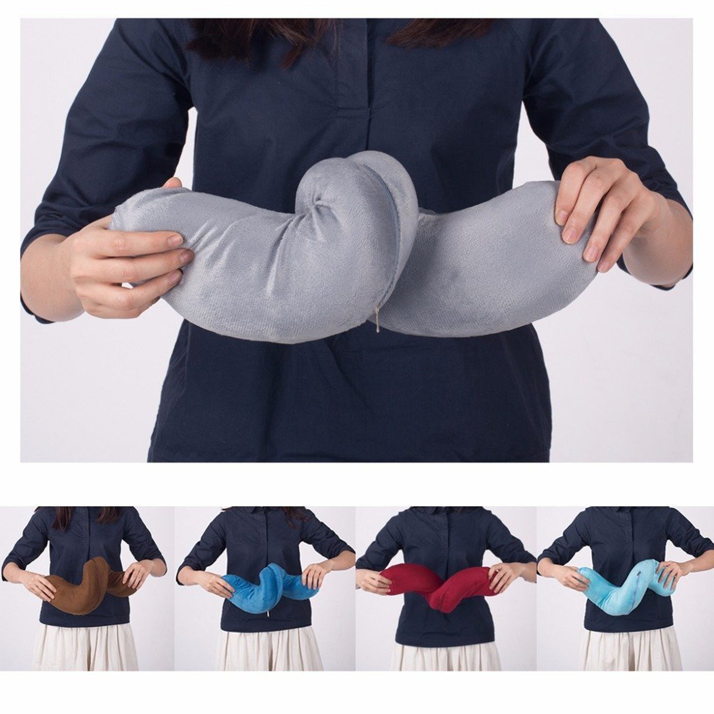 Travel Neck Pillow with name - Blue