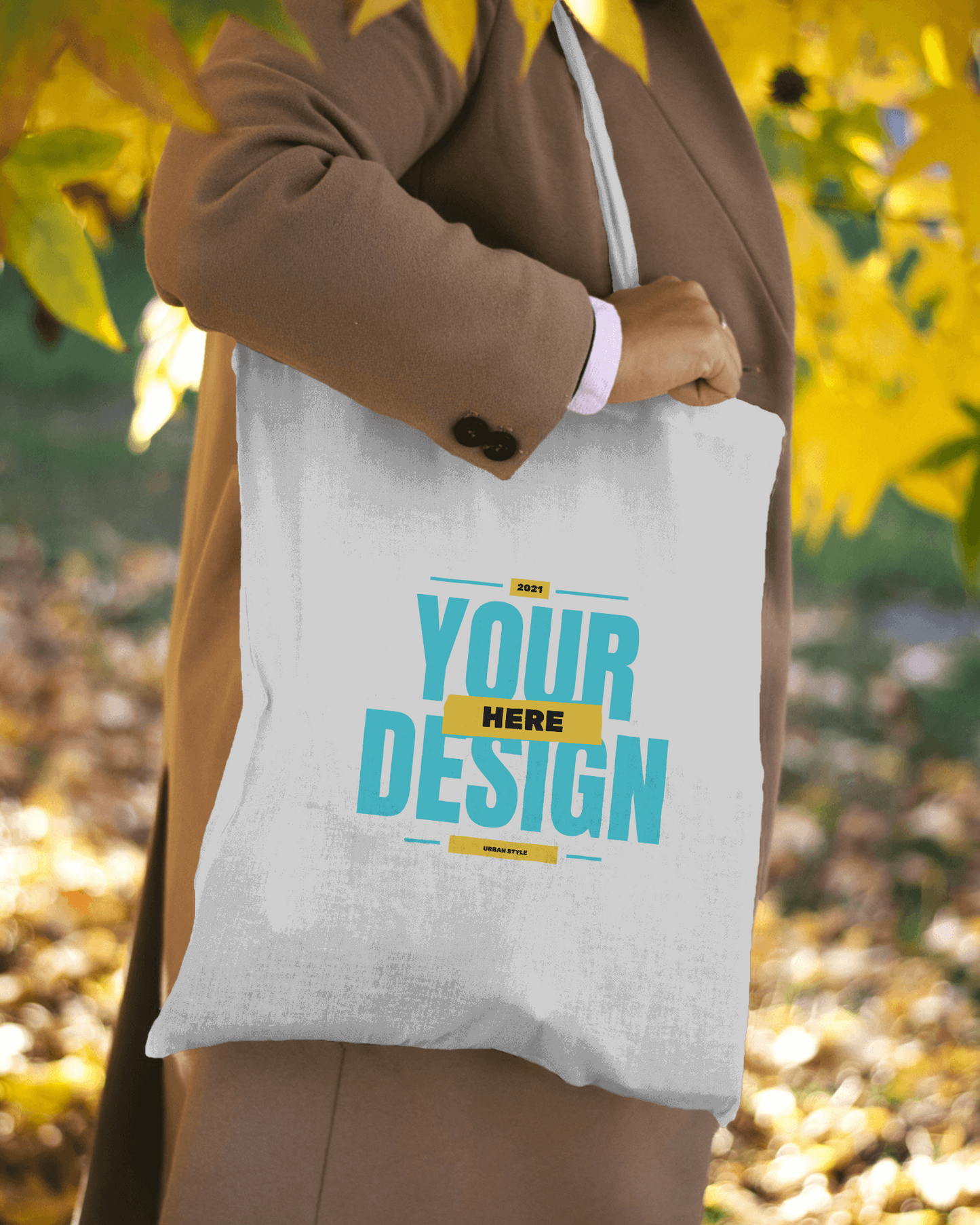 Personalized Shopping Tote Bag | White