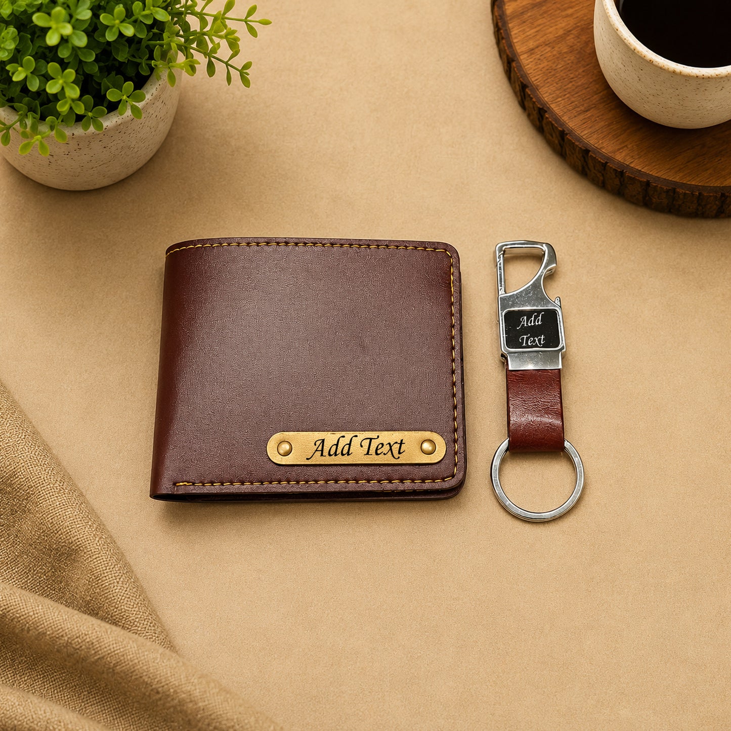 Personalized Brown Wallet (Men's)