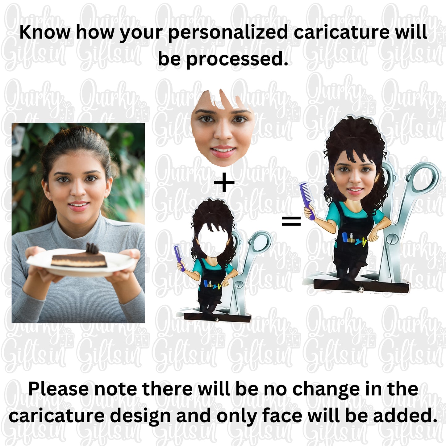 Woman Hair Stylist Caricature | AC25