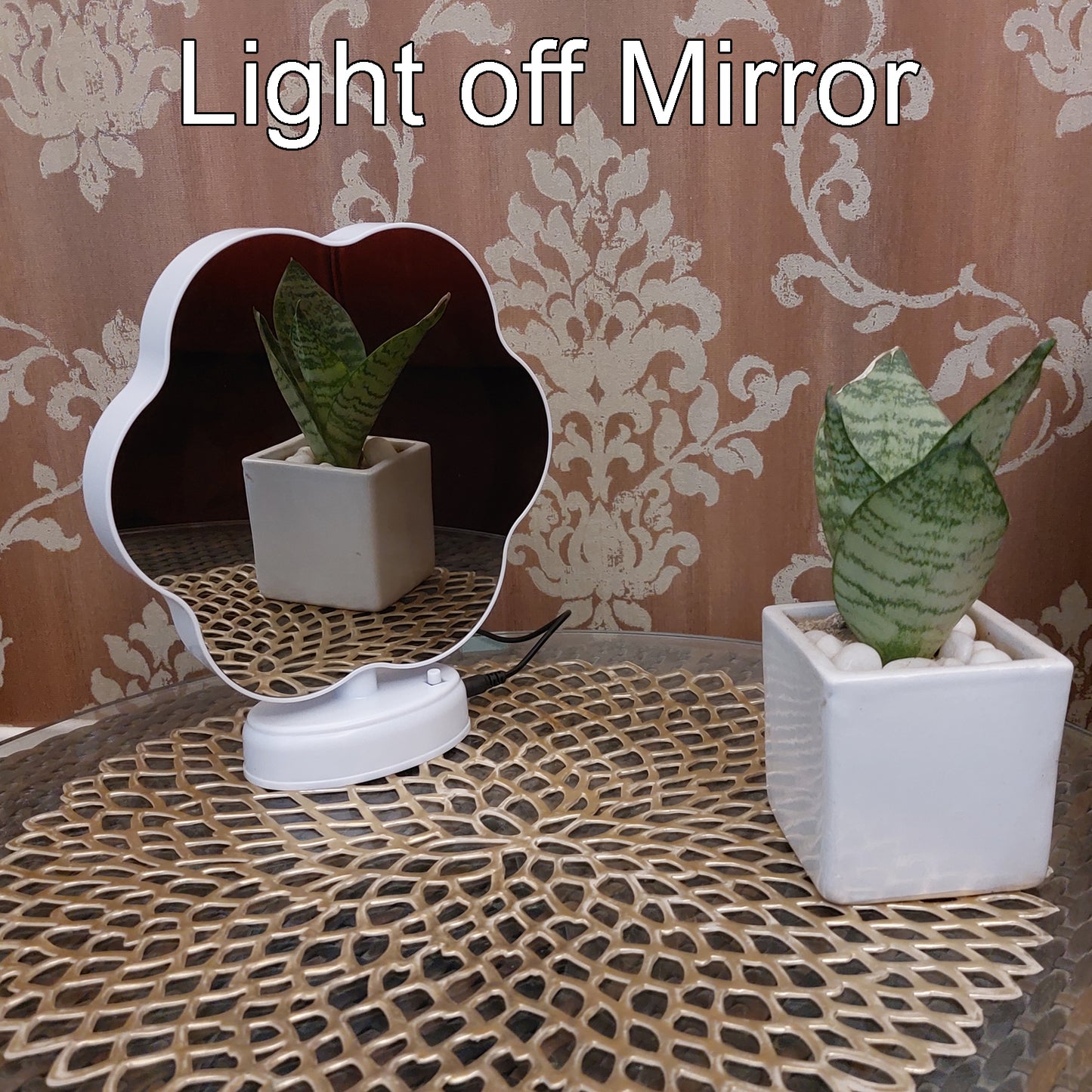 Magic Mirror Flower Shape Frame