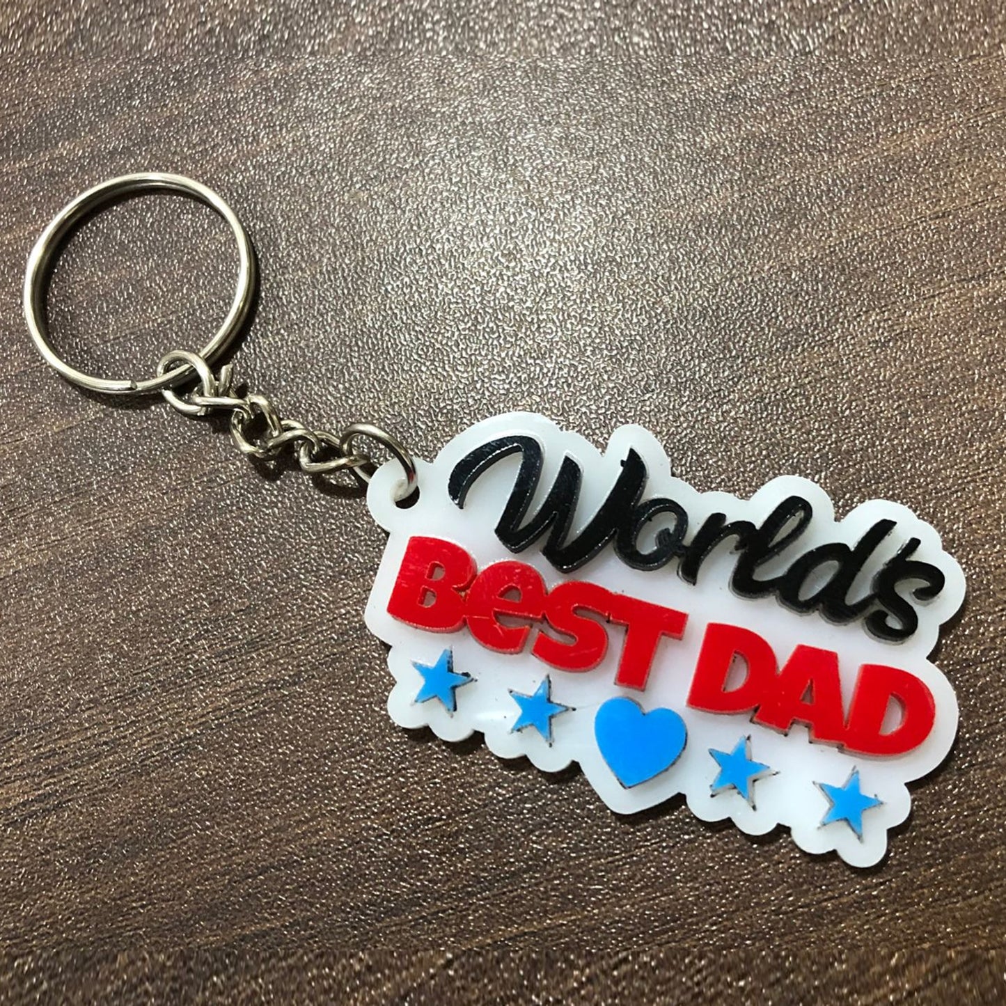 Worlds Best Dad keychain