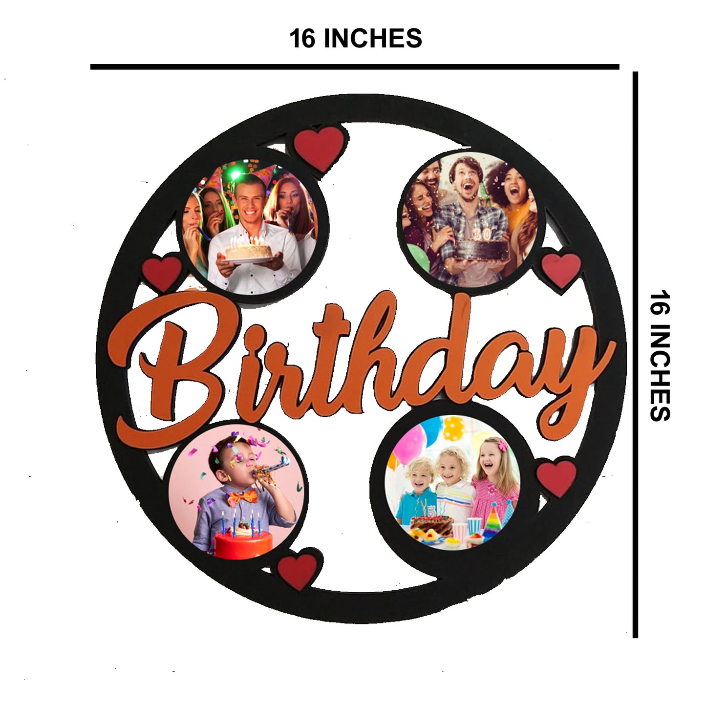 Birthday Round Frame | 16x16 inches