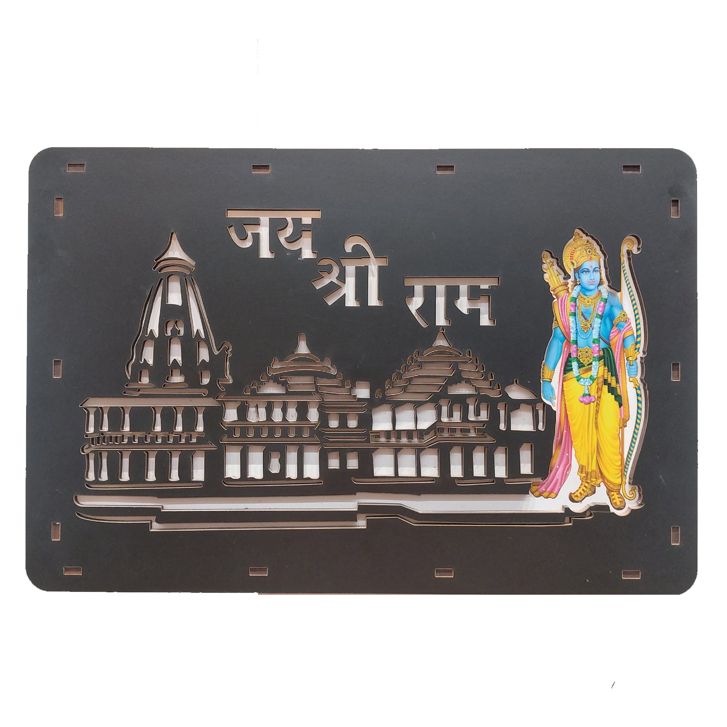 LED Ram Mandir Lamp wooden