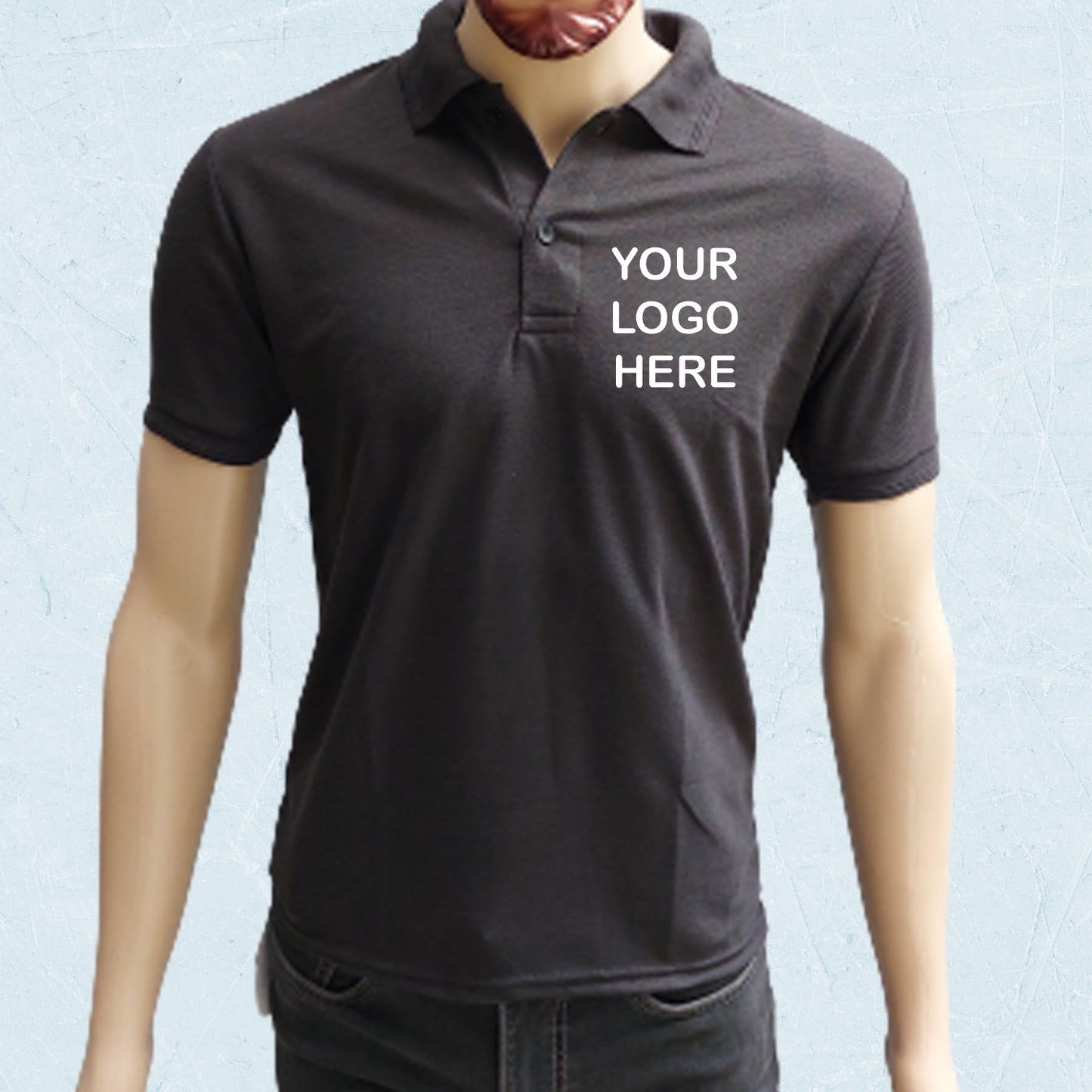 CUSTOMIZED POLO T-SHIRT | BLACK