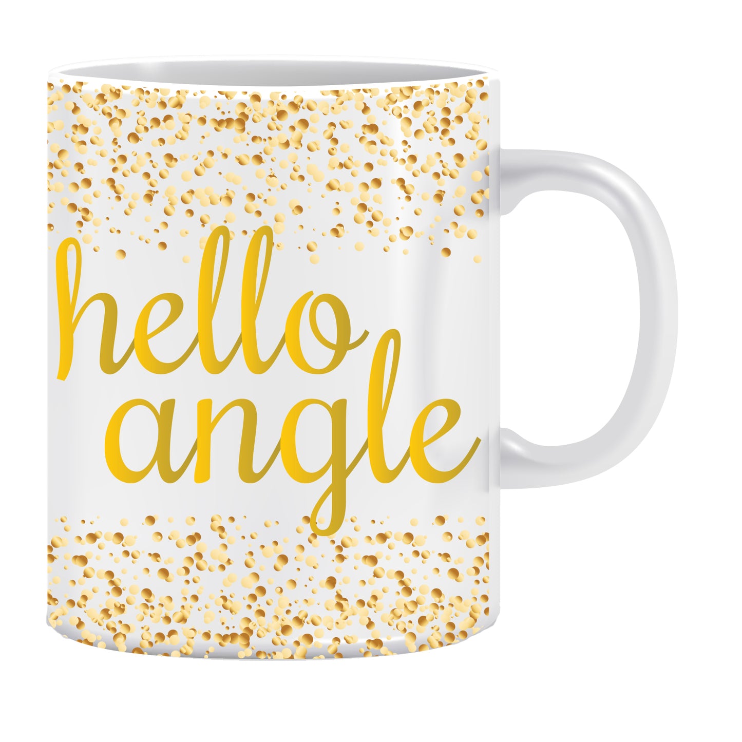 Hello Angle Ceramic Coffee Mug - ED1476