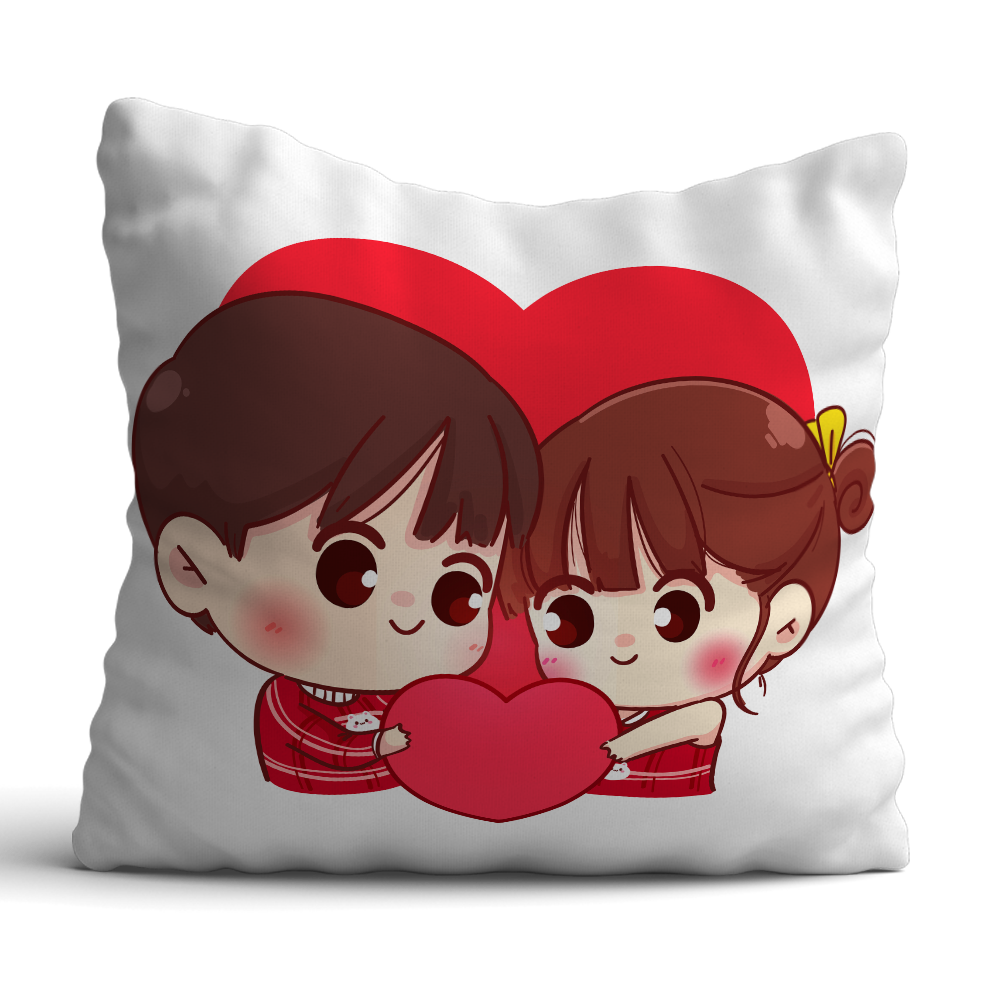 Cute Couple 12x12 Cushion with filler