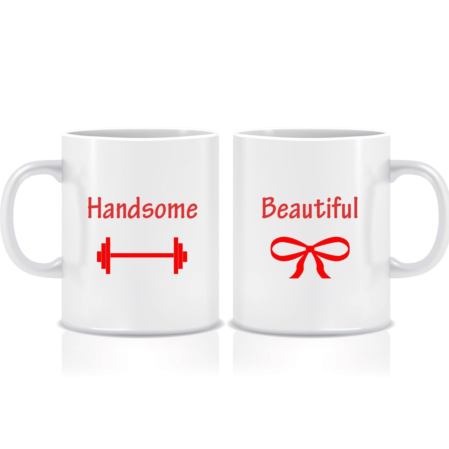 Beautiful Handsome Coffee Mugs - Pack of 2