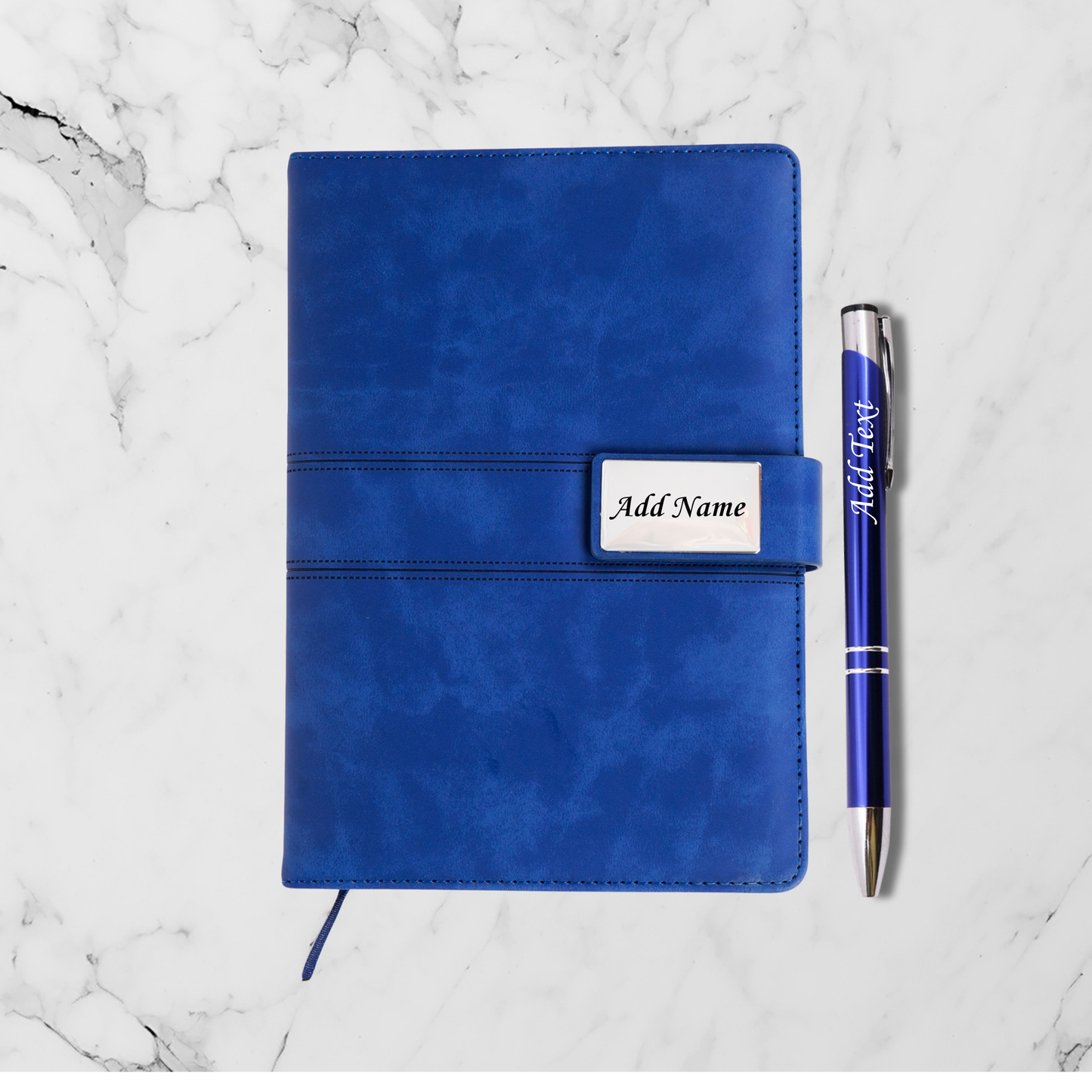 Personalized Diary & Pen set | Blue