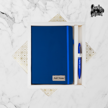 Personalized Diary & Pen Set | Blue