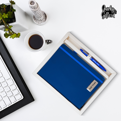 Personalized Diary & Pen Set | Blue