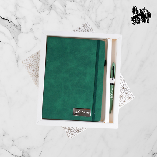 Personalized Diary & Pen set | Green