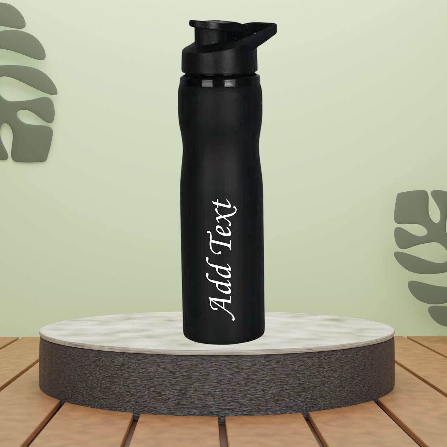 Personalized Black Steel Bottle