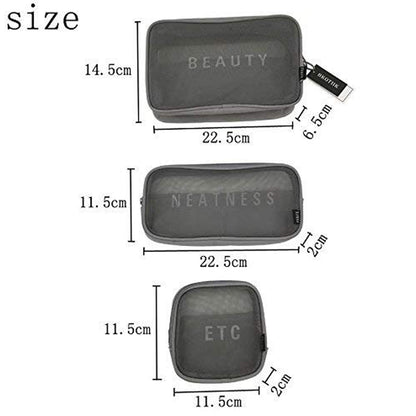 Travel Cosmetic Zipper Waterproof Storage Pouch with Handle