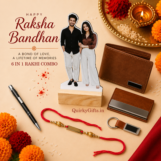 Personalized Raksha Bandhan 6-in-1 Gift Combo