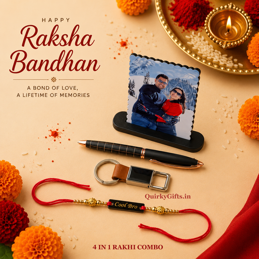 Personalized Raksha Bandhan 4-in-1 Gift Combo