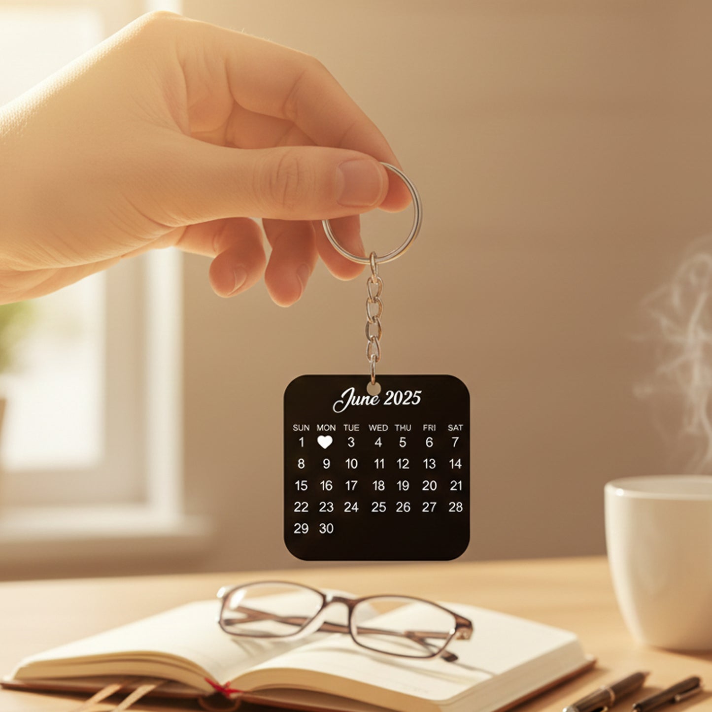 Customized Acrylic Black Keychain