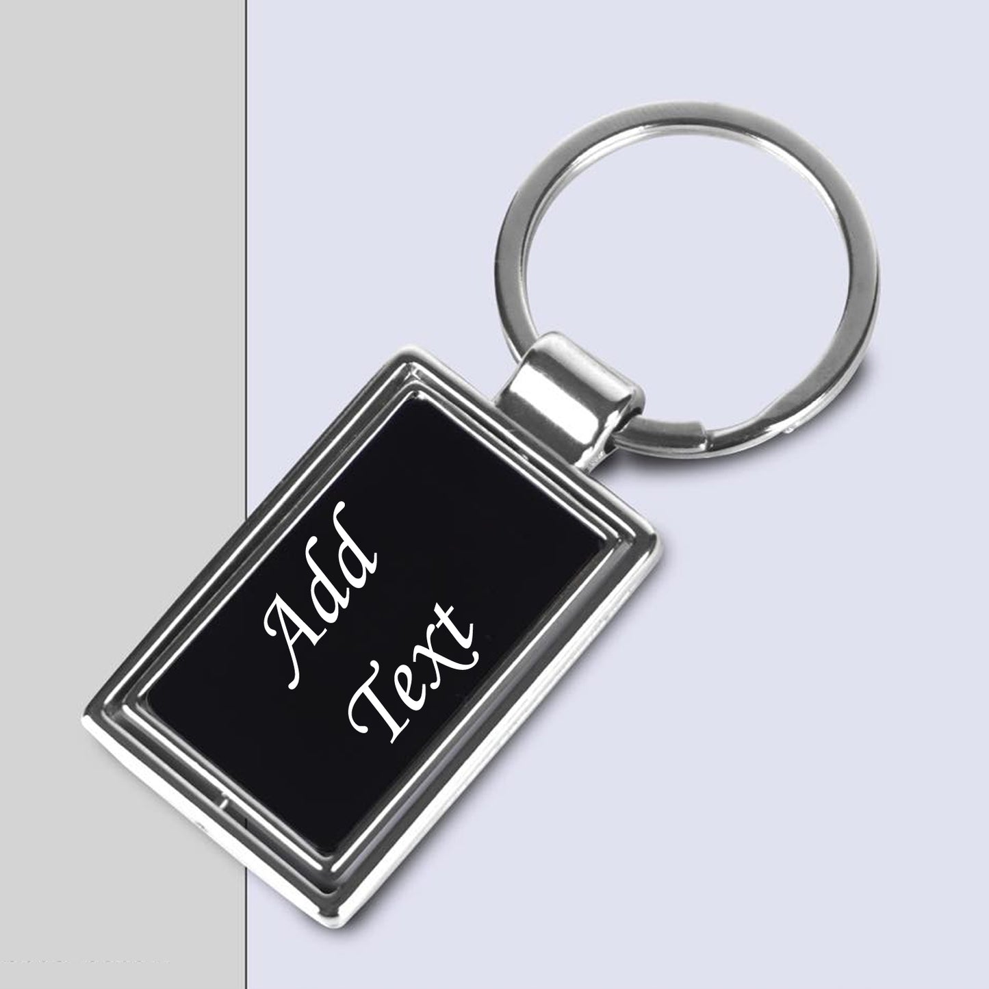 Metal Rotating Keychain Rectangle