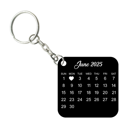 Customized Acrylic Black Keychain