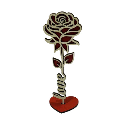 Wooden Rose with premium wooden box