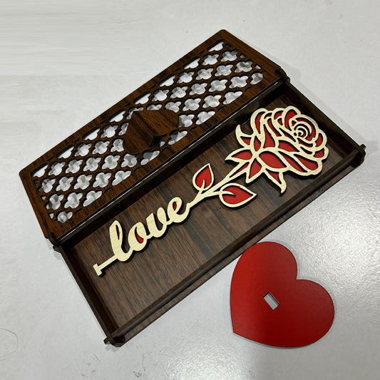 Wooden Rose with premium wooden box