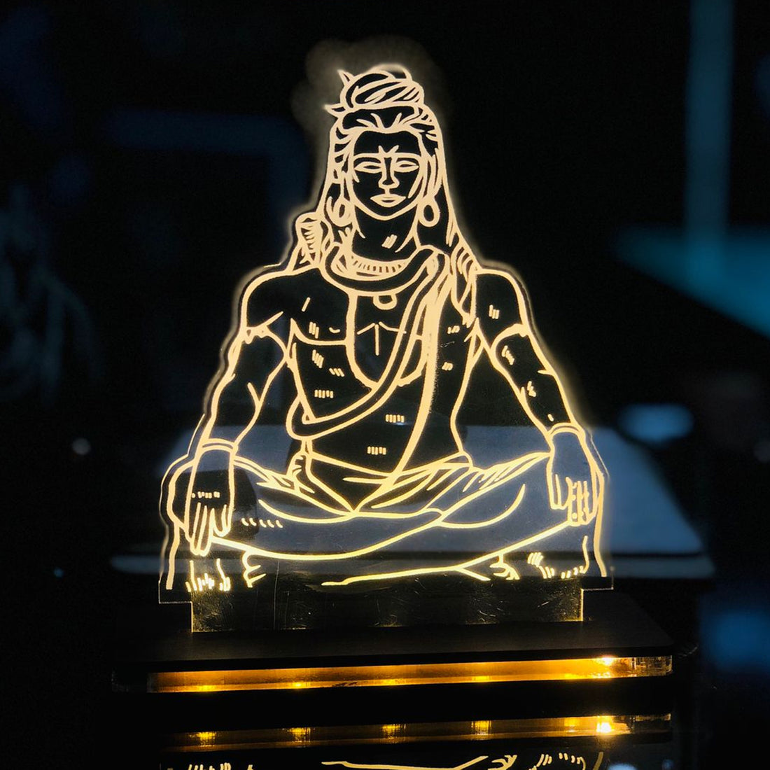 Lords Table Frame LED Acrylic Lord Shiva Table Frame – QuirkyGifts