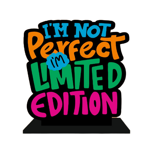 Motivational quote office desk frame | I'm not perfect