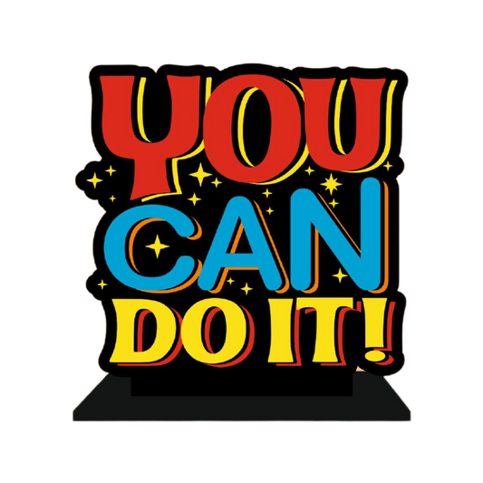 Motivational quote office desk frame | You can do it