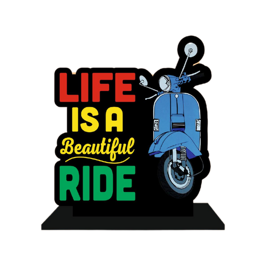 Motivational quote office desk frame | Life is a ride