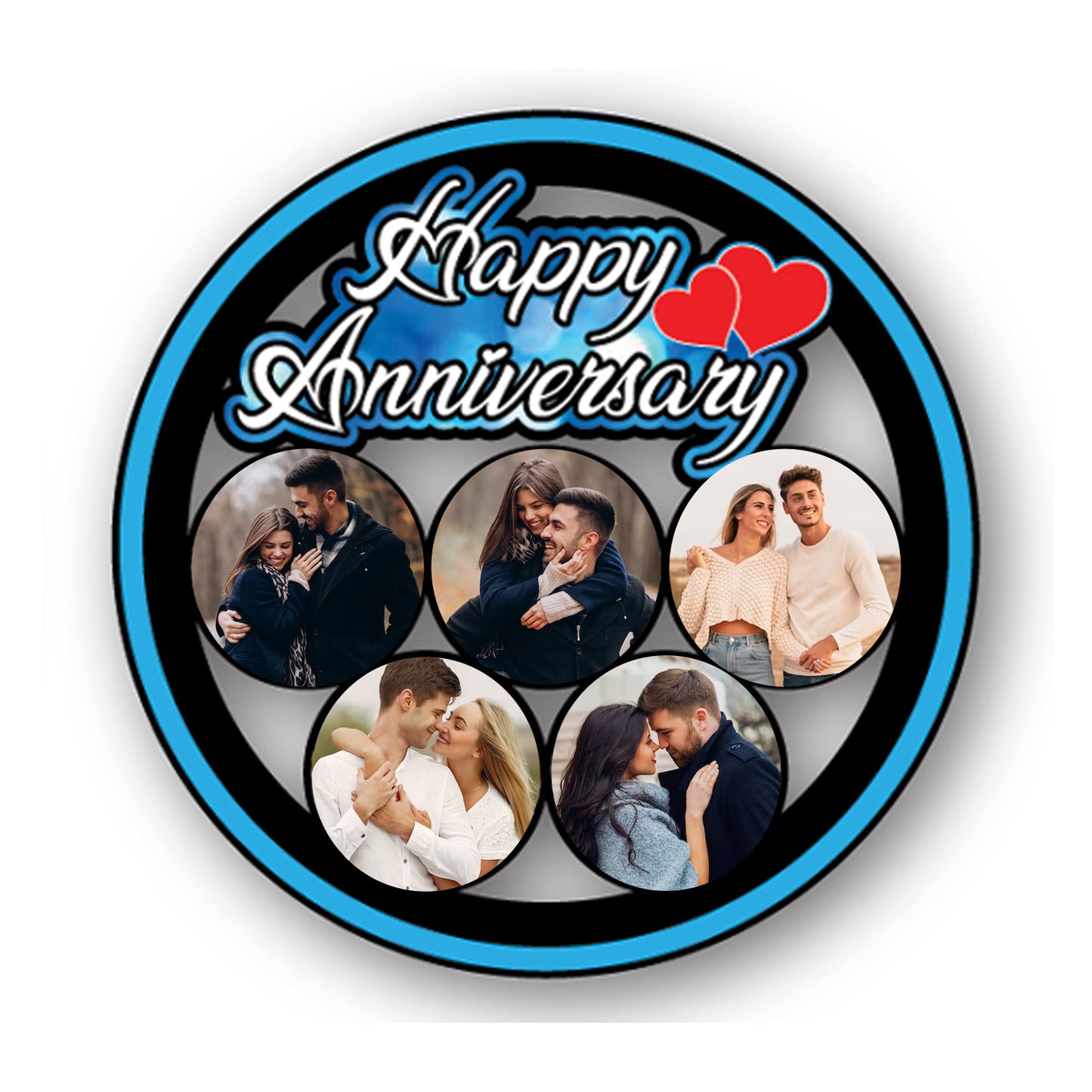 Happy Anniversary Neon Frame |  12 Inches