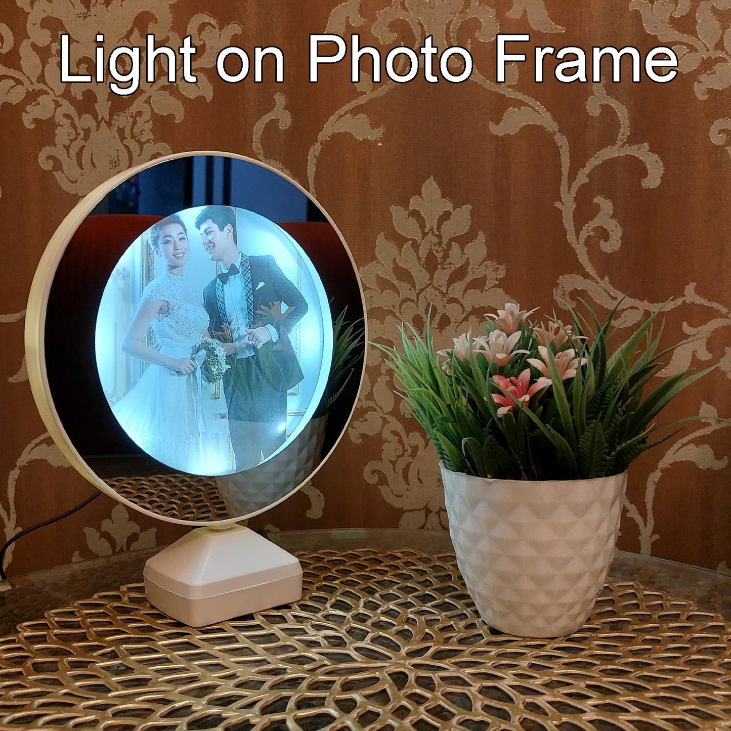 Personalized Magic Mirror Round Shape Frame