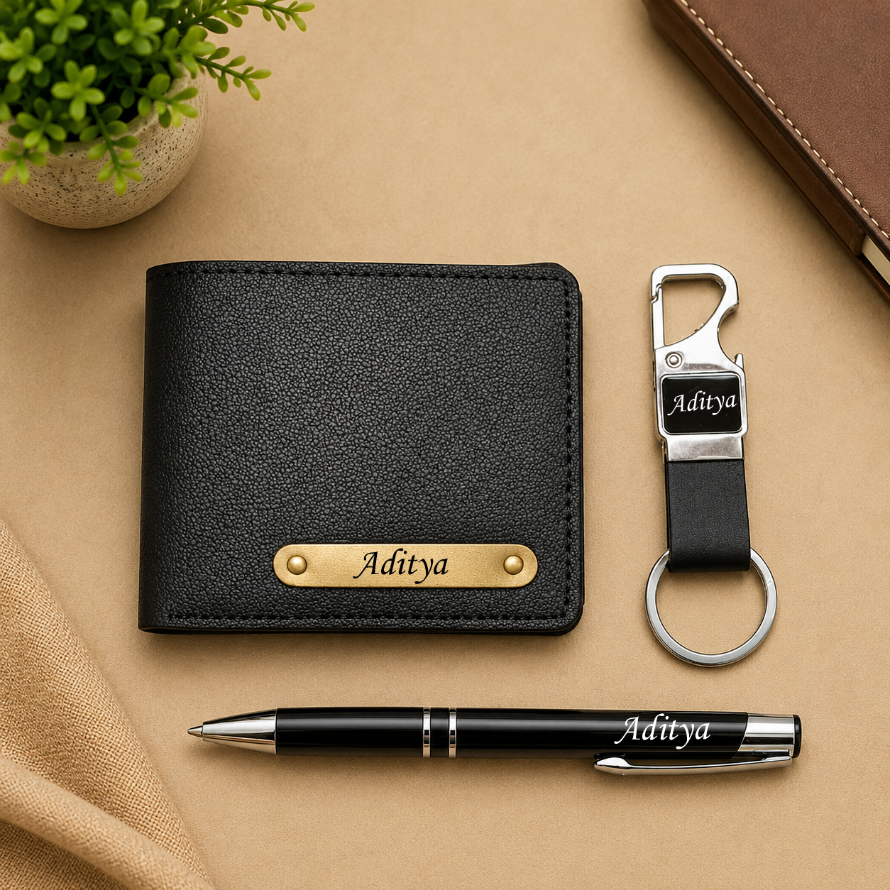 Personalized Wallet Set (Black)
