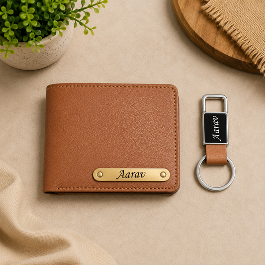 Personalized Tan Wallet (Men's)